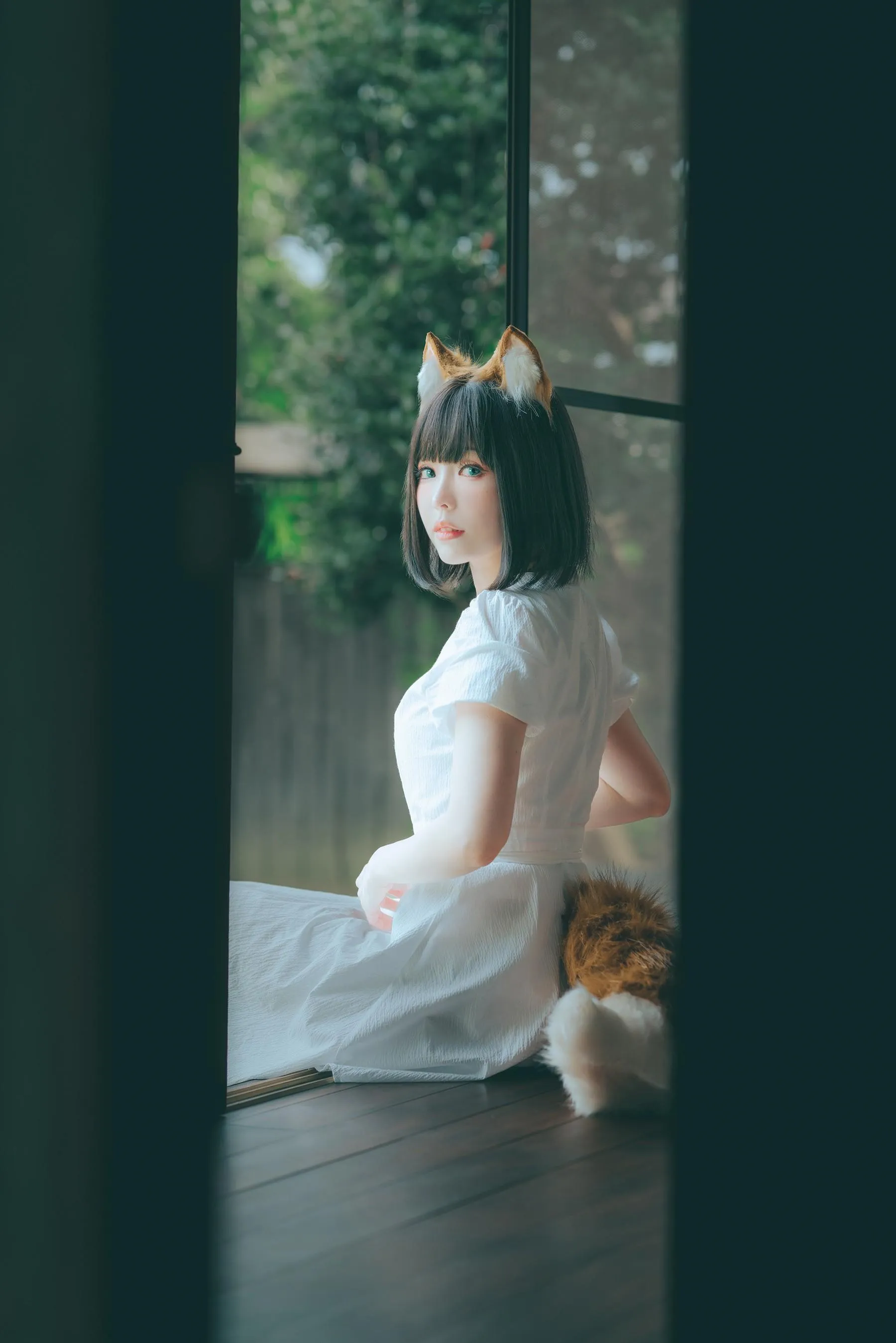 ElyEE子 – NO.114 2023.July B-Dongitsune ~White dress 白洋裝狐少女 [60P]插图1